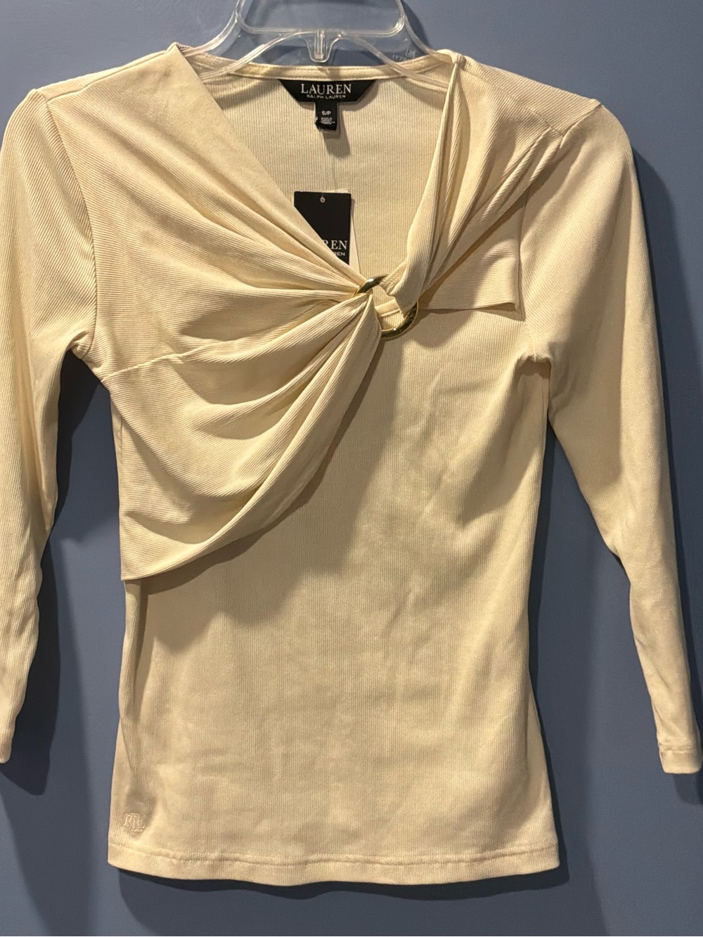 Lauren Ralph Lauren Knot-Front Long Sleeve Top